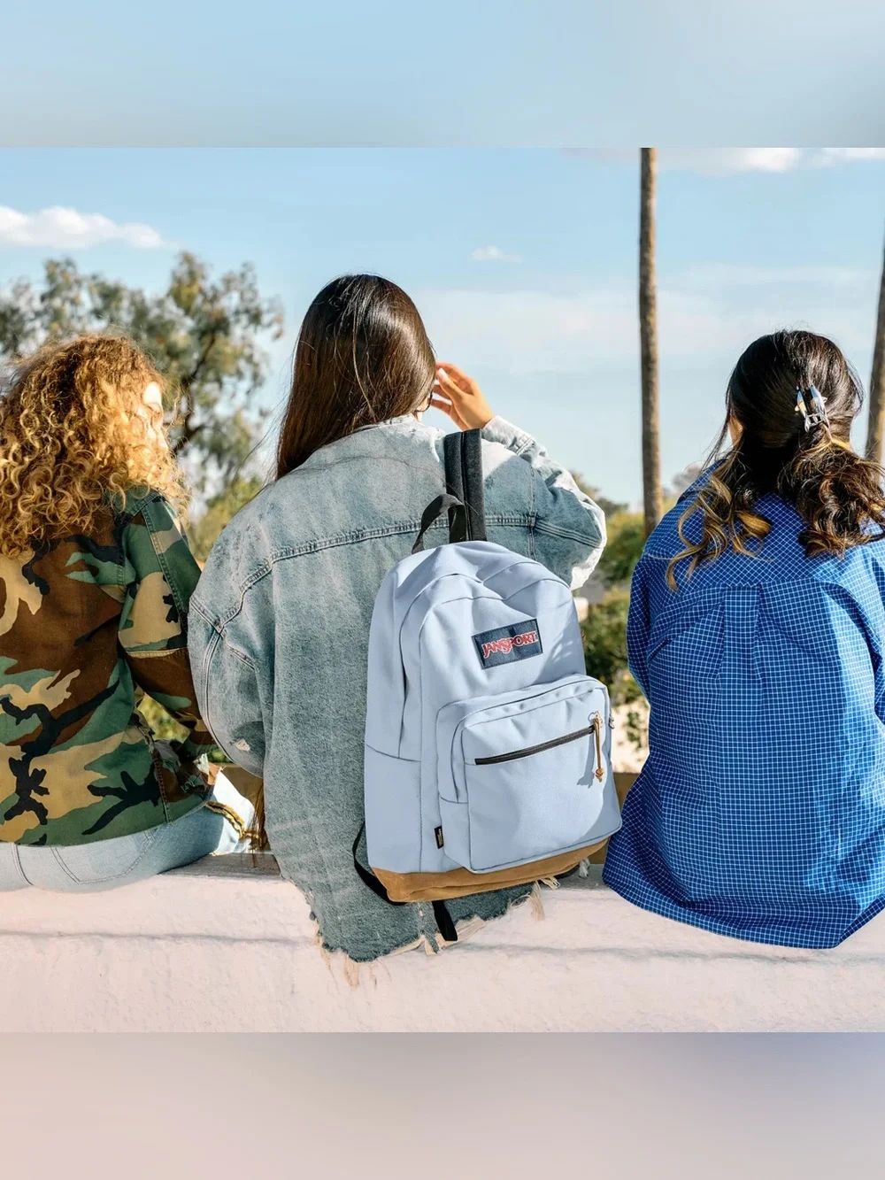 Jansport Blue Dusk Right Pack Backpack 15” Laptop Suede bottom